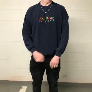 Crew neck  San Diego California LG/XLG Navy blue